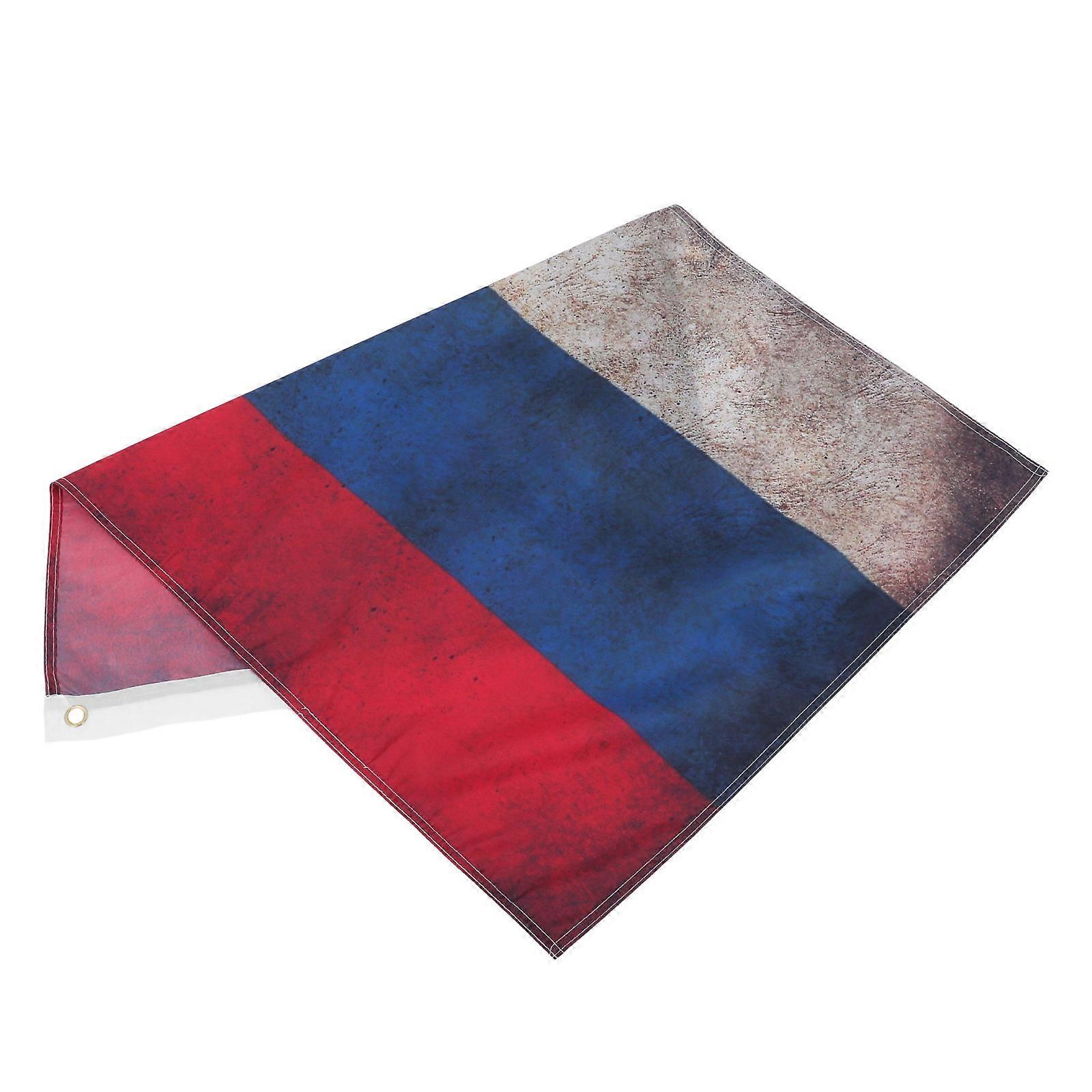 Russian Flag Vintage Polyester Fabric for Outdoor Celebration