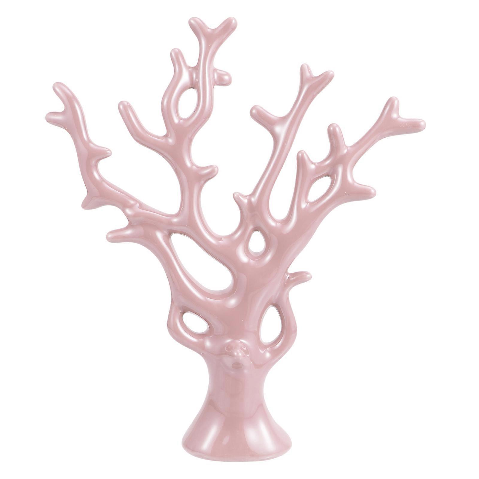 Ceramic Statue Ceramic Figurine for Decoration 1Pcs Pink