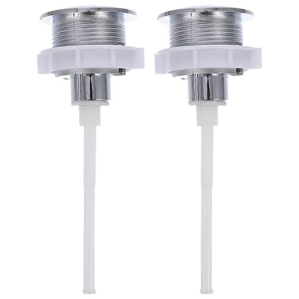 Push Button For Toilet 2Pcs Replacement For Bathroom Use Round Shape High Grade ABS Material Environmental Protection