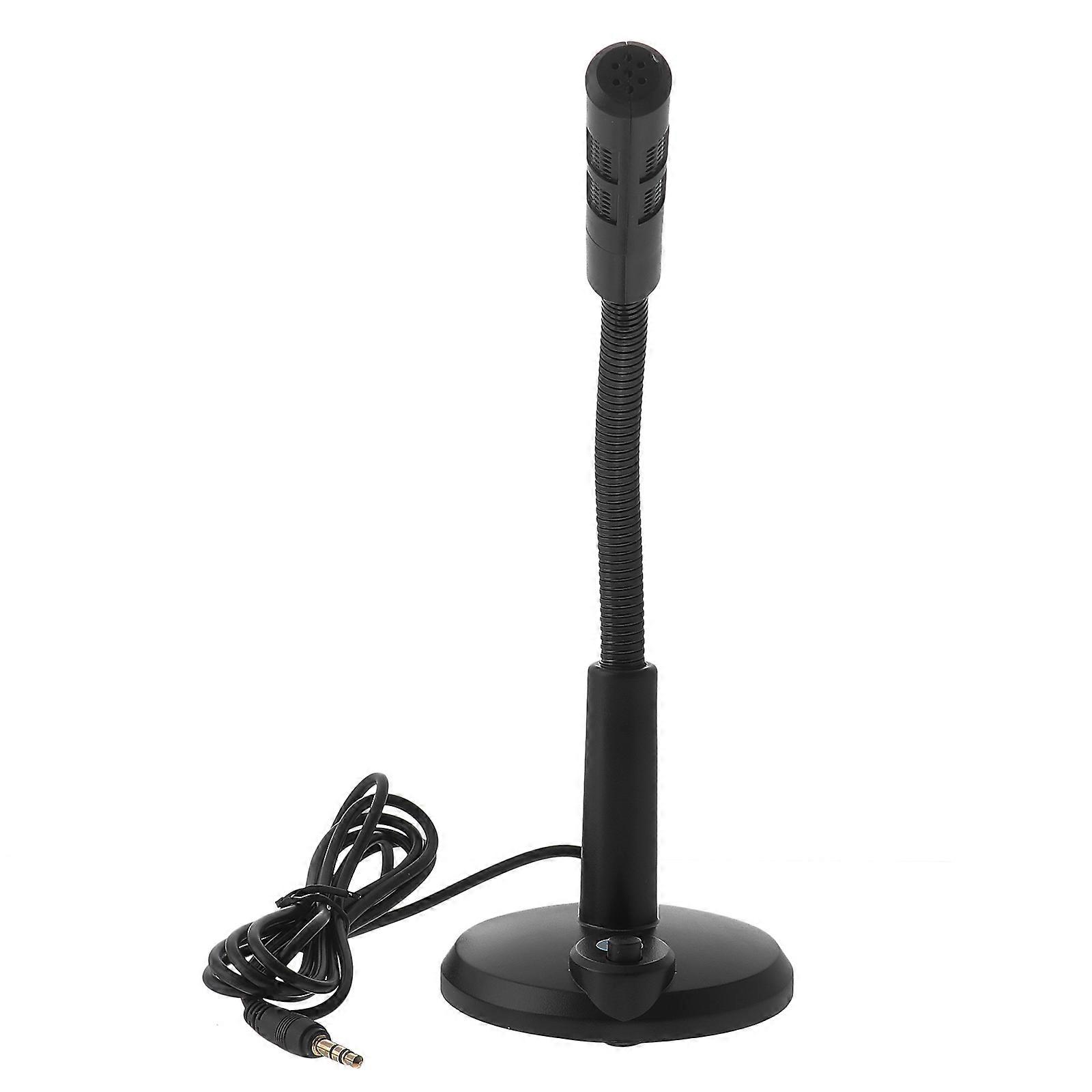 Microphone Black Desktop Microphone for Computer 1Pcs Adjustable Plastic