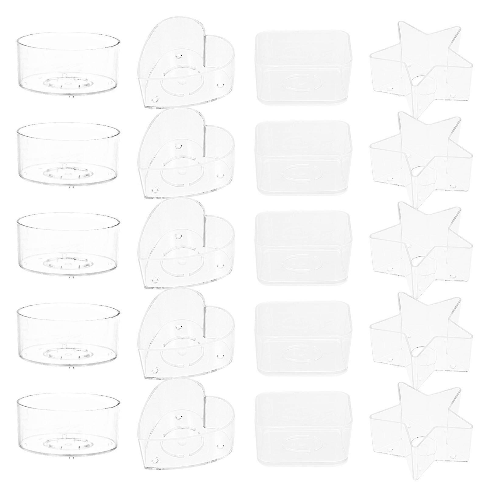 DIY Container for Candle Making Arts 20Pcs Transparent