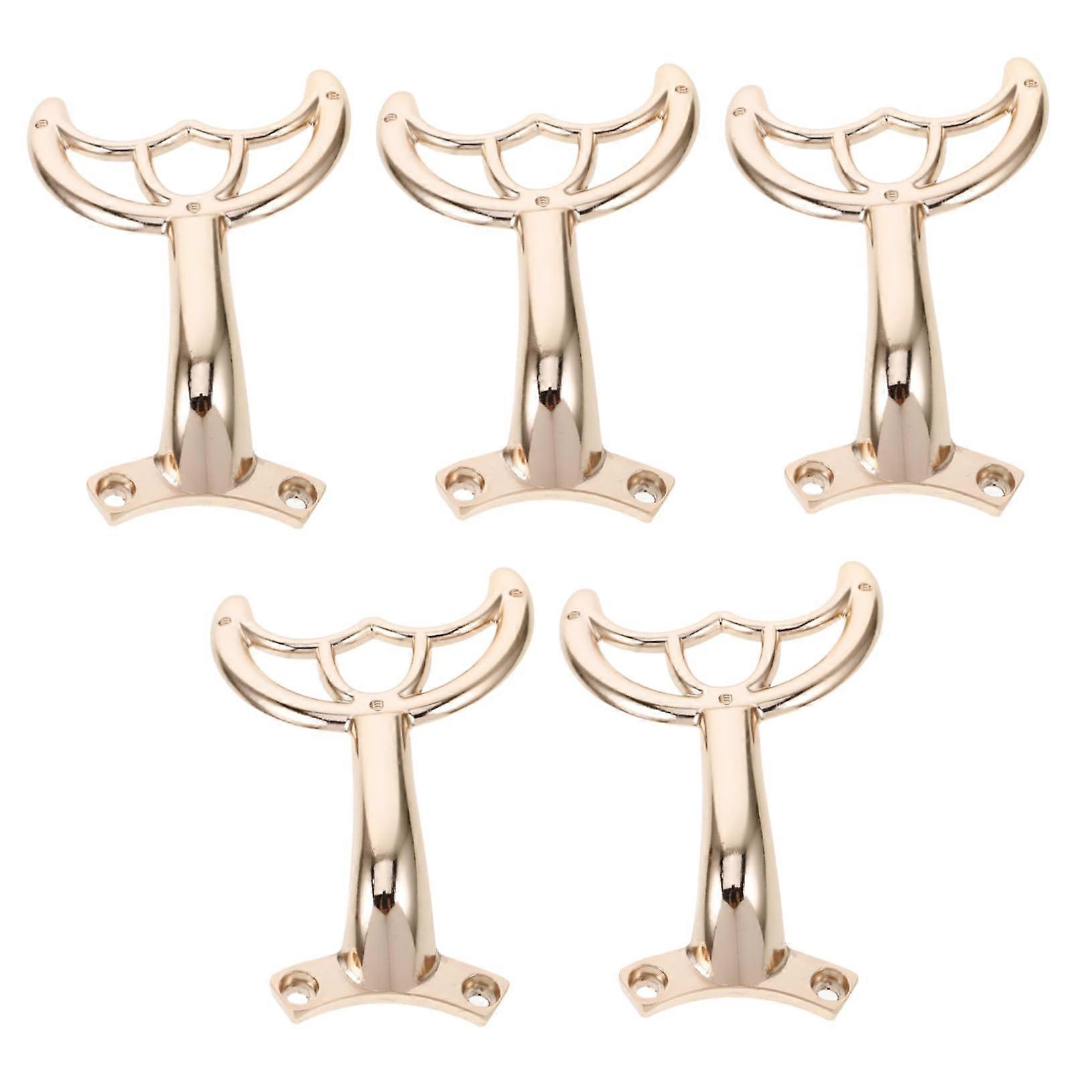 5Pcs Replacement Ceiling Fan Blade Arms Golden Brackets for Secure Attachment and Stability