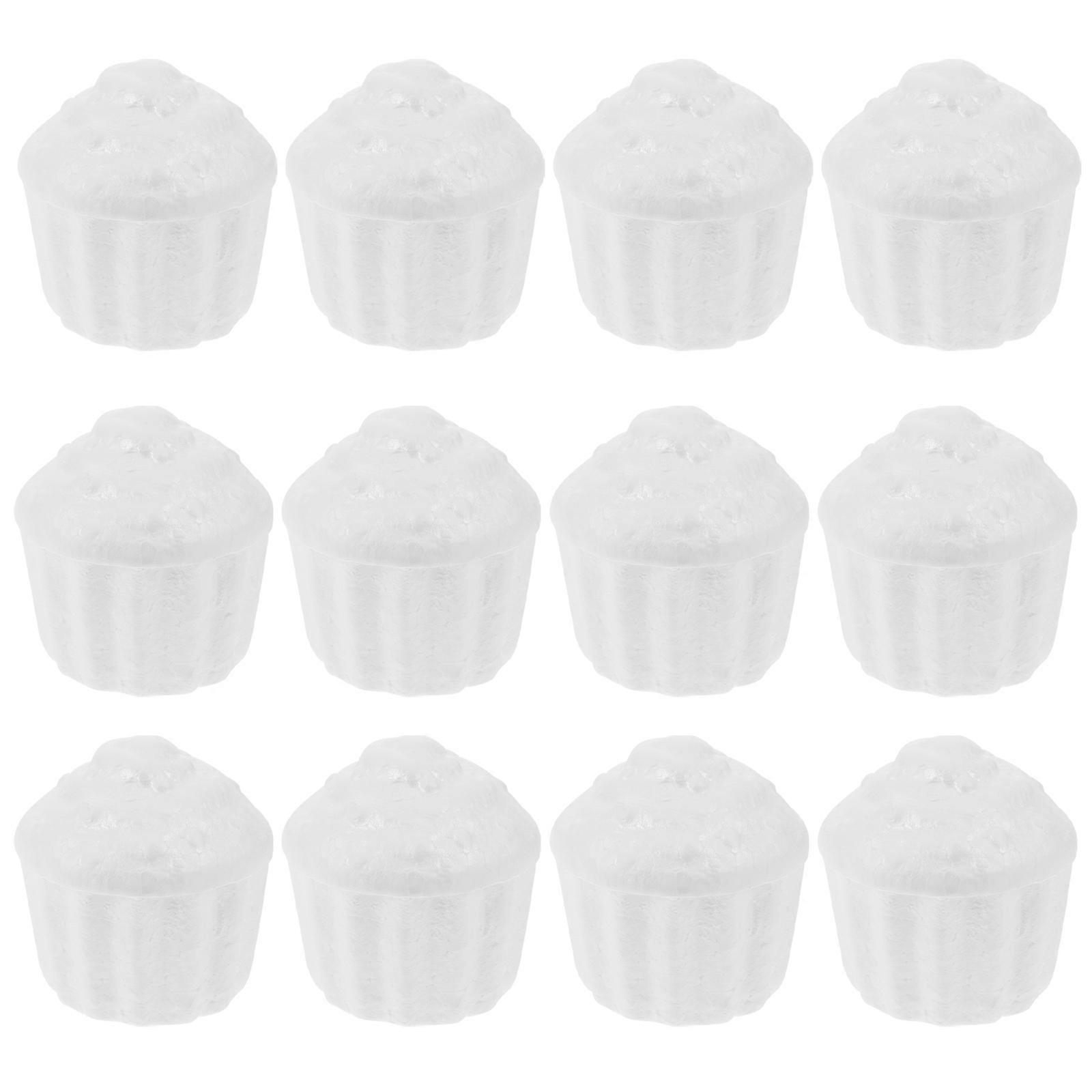 Educational Toy 12Pcs Cake Model For Children White Round Craft Project
