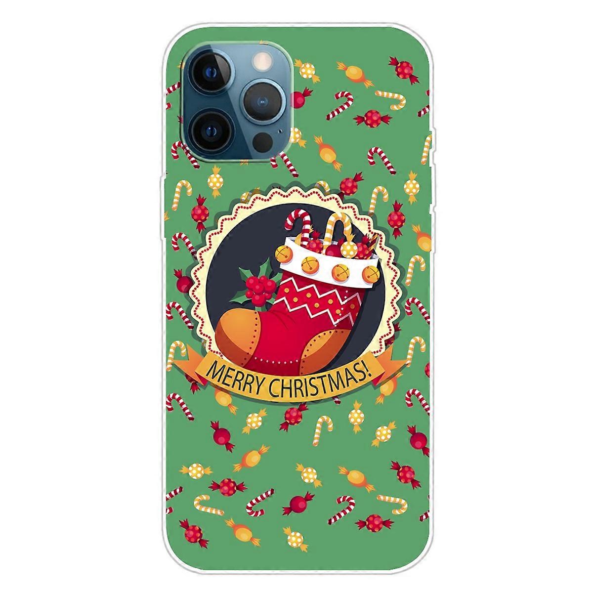 For iPhone 16 Pro Case Christmas Pattern Printing Soft TPU Phone Cover