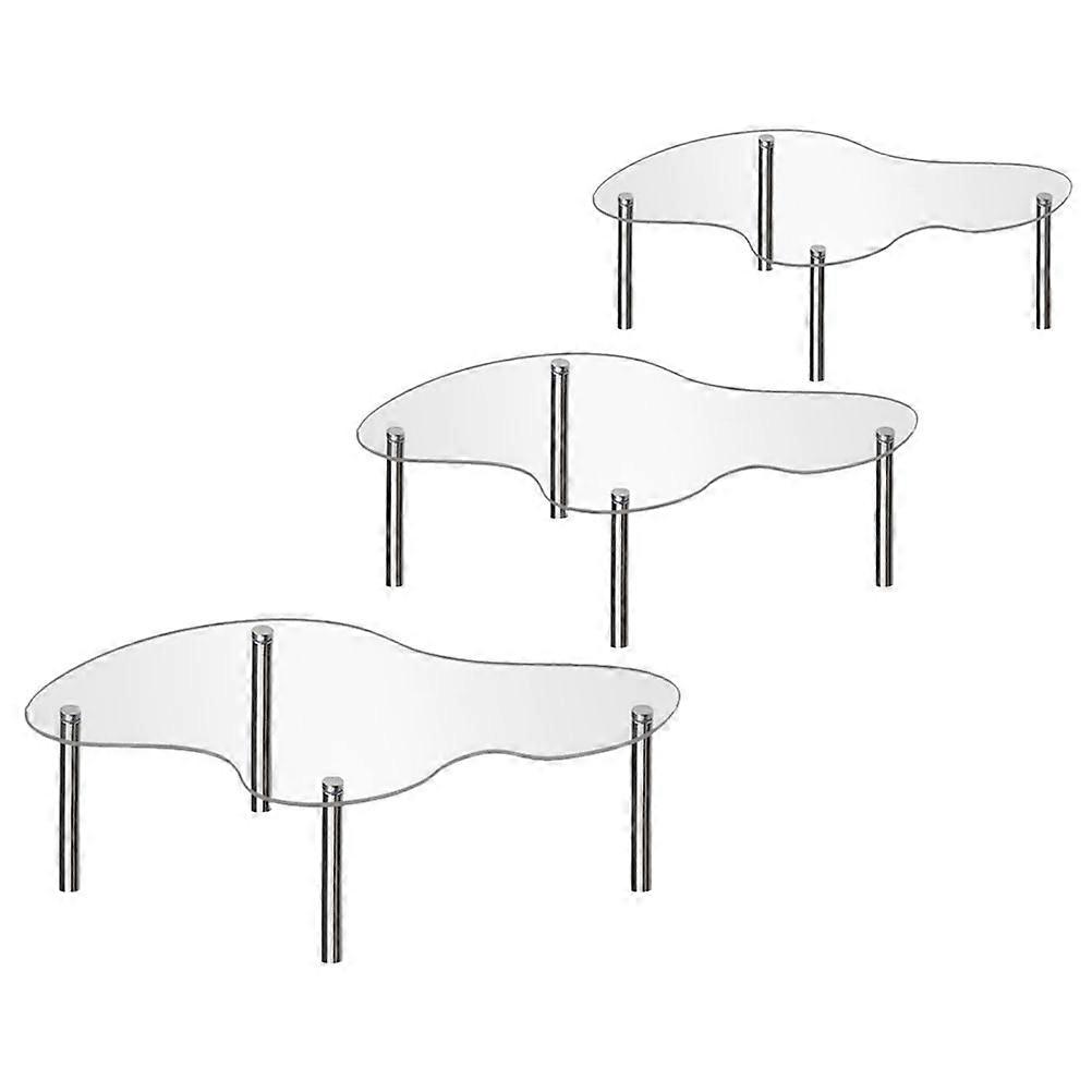 Clear Acrylic Cake Stand for Display 3Pcs Transparent Cupcake Display Riser