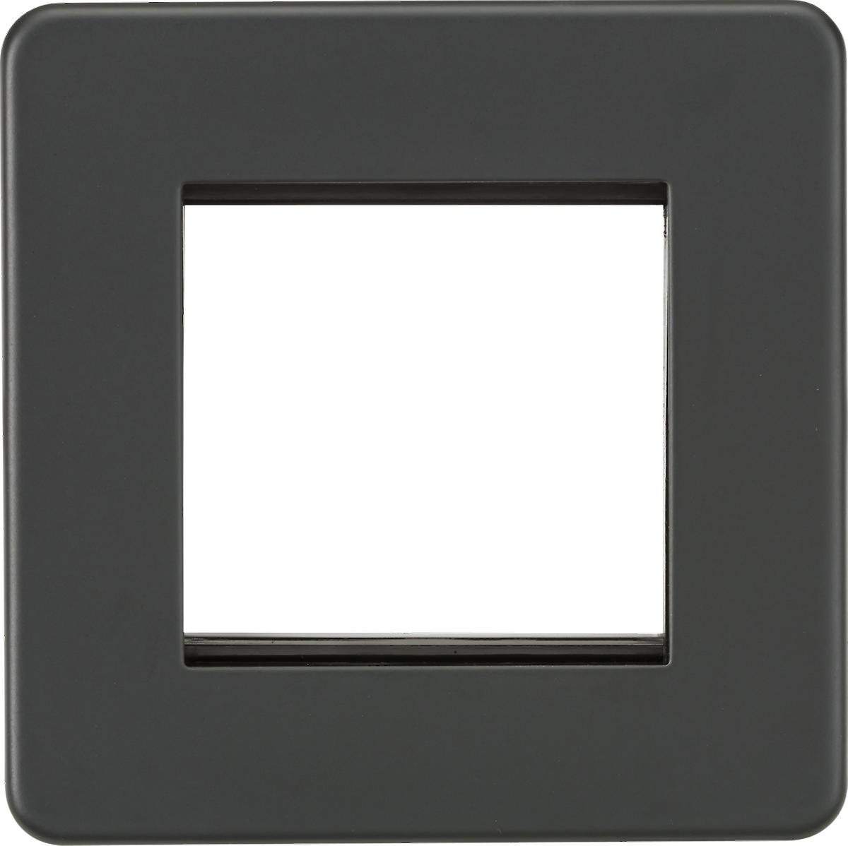 Screwless 2G Modular Faceplate - Anthracite IP20