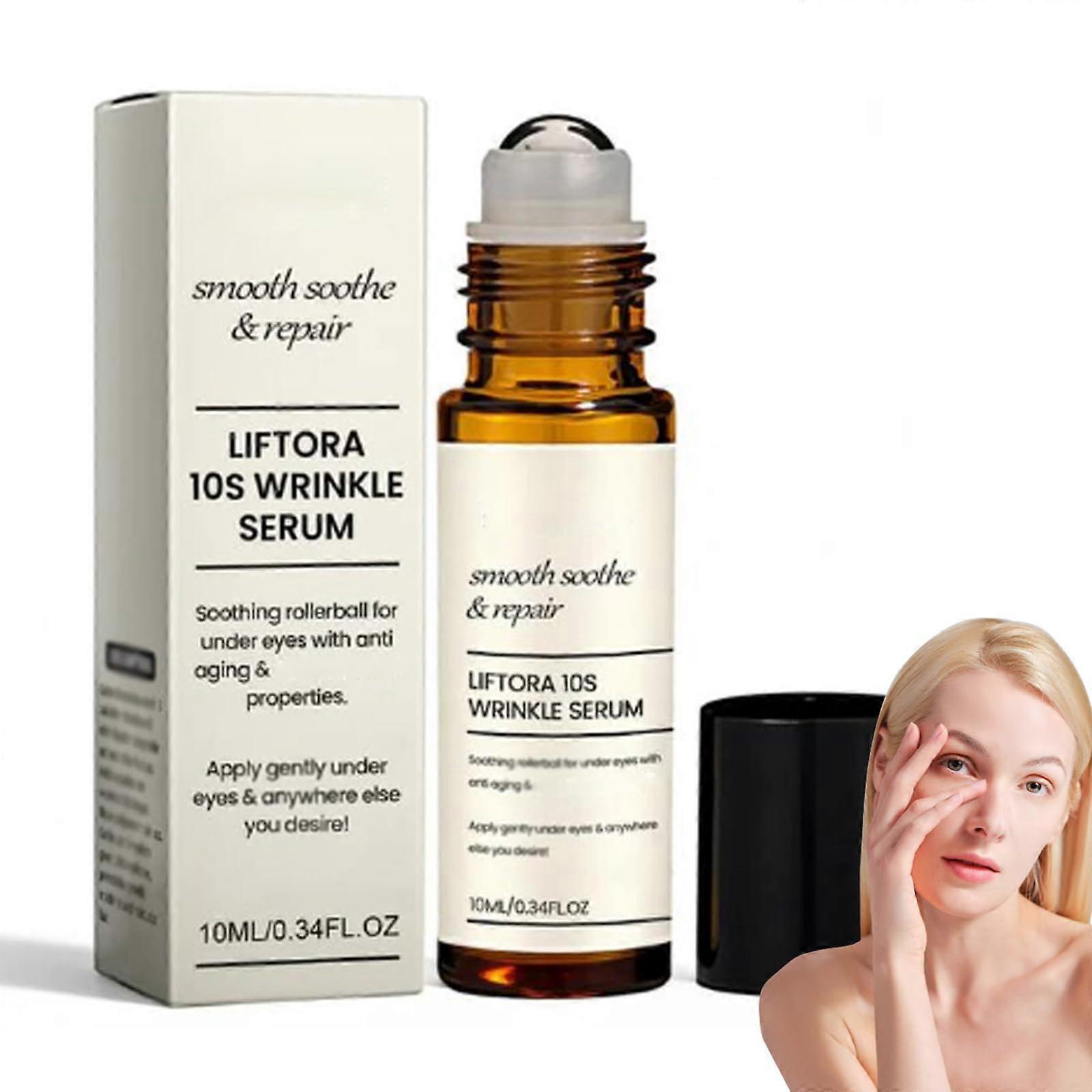 Eye Serum with Roller Ball Applicator for Under Eye Wrinkles, Deep Hydration, Anti Aging (1 Pc)