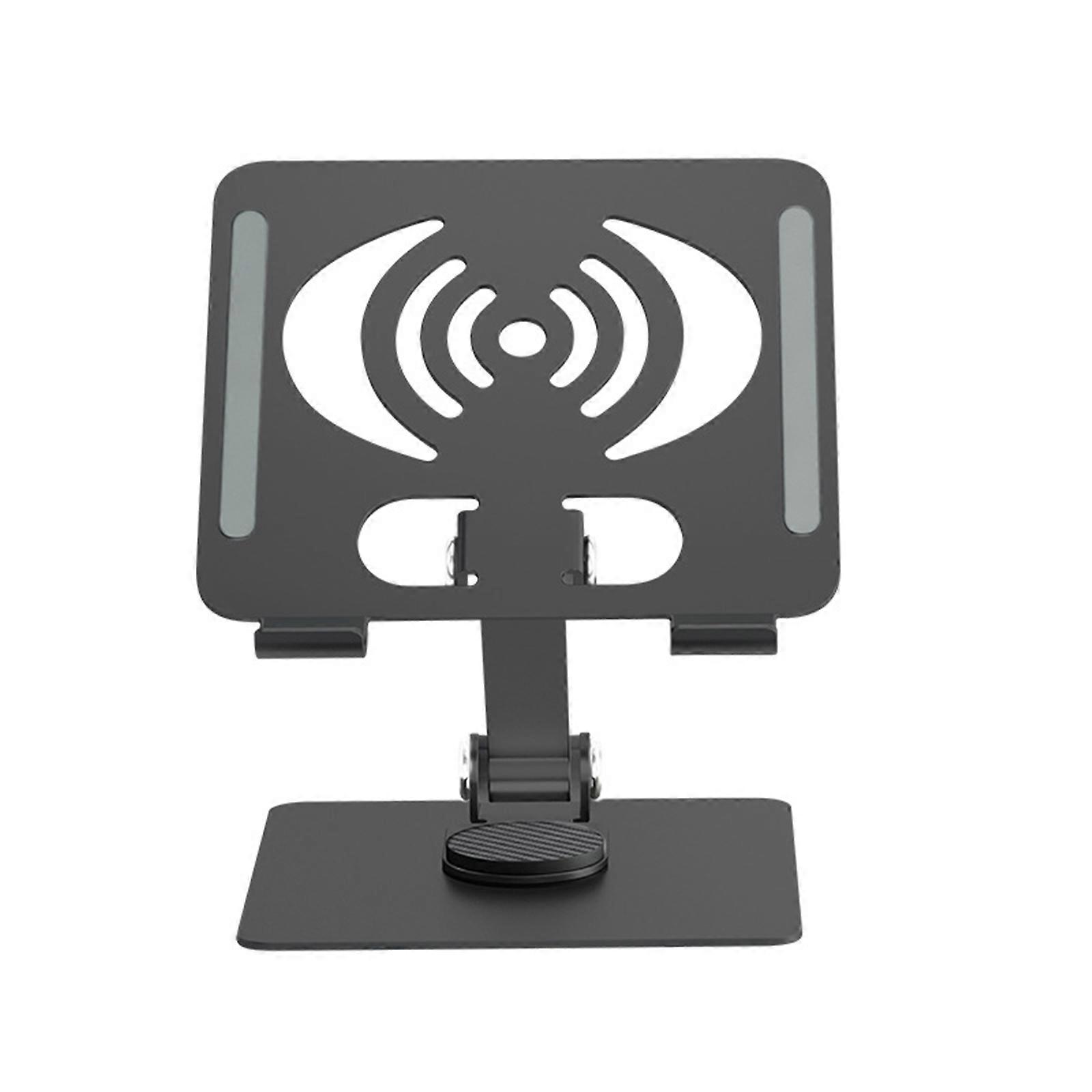 Adjustable Computer Stand Foldable Tablet Bracket for Desk 360 Degree Rotatable Computer Stand for Mobile Phone Tablet  Black