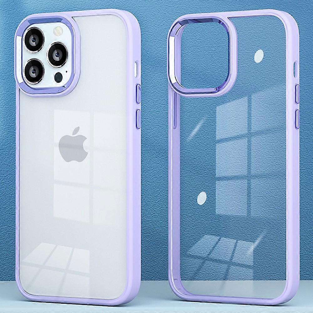 For iPhone 16 Pro Clear Phone Case PC+Silicone Shockproof Back Cover