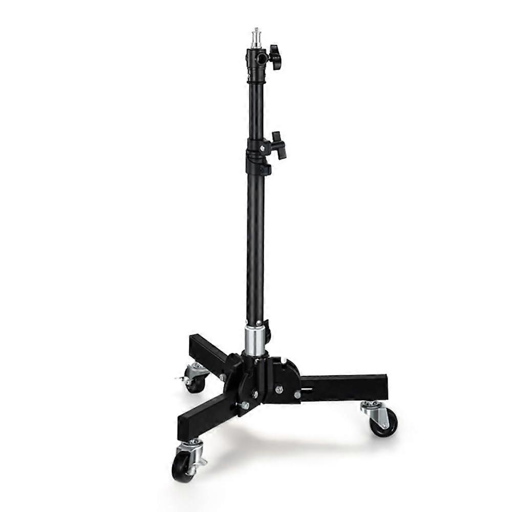 Heavy Duty Adjustable Tripod Light Stand with Lockable Wheels 78.5cm 50kg Load Capacity