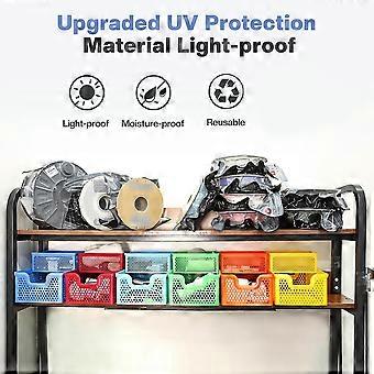 Kit de sacos de armazenamento de filamento com bomba de vácuo elétrica, 20 unidades de sacos selados a vácuo à prova de luz para filamento 3D com 5 clipes