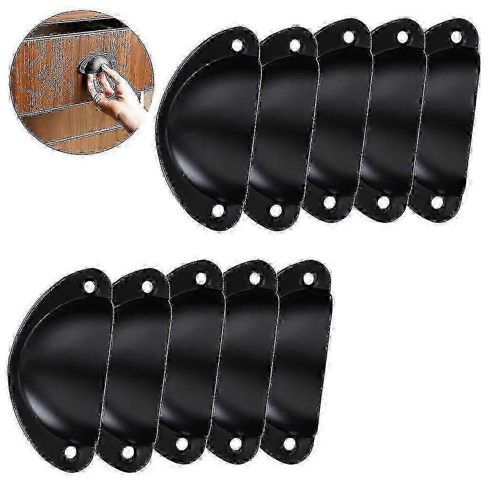 20 Pack 65mm Hole Spacing Vintage Style Pulls Cup Pull Handles Knobs Black