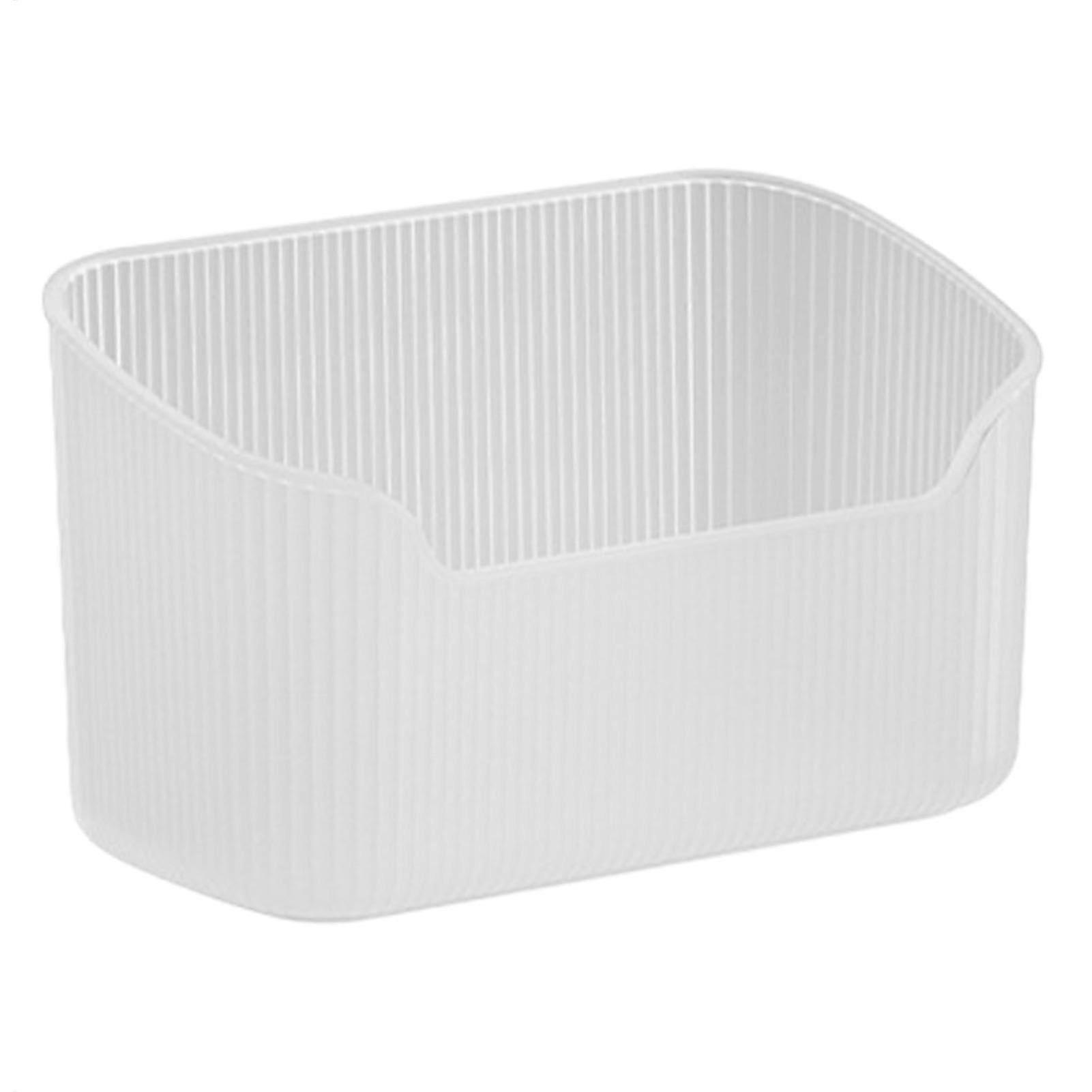 Large Capacity Makeup Organizer with Transparent Design and Rounded Corners for Vanity or Desk