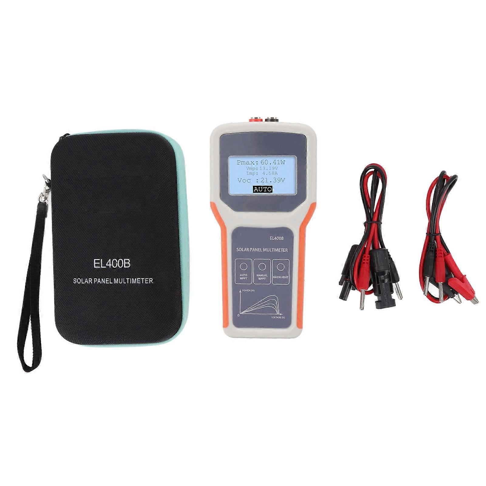 Solar Panel Tester with Automatic MPPT Detection and Backlit LCD for PV Voltage and Current