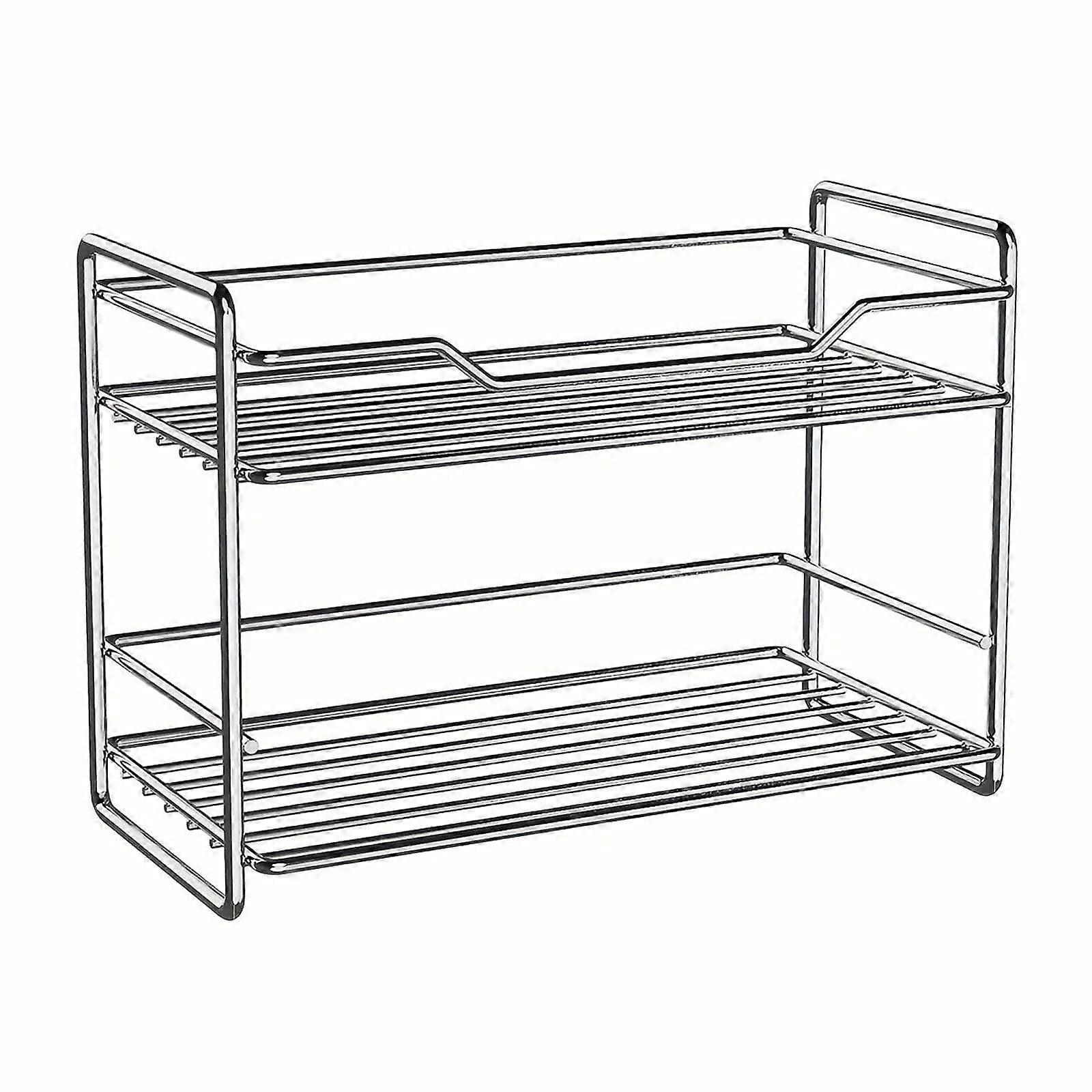 2Tier Kitchen Countertop Organizer Spice Rack with SpaceSaving Vertical Design for MultiRoom Use