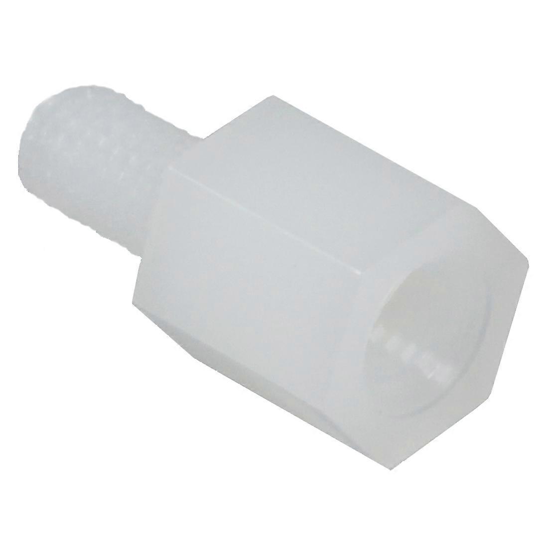 100 Pcs Hex Threaded Spacer Offwhite Plastic PC Board Standoff