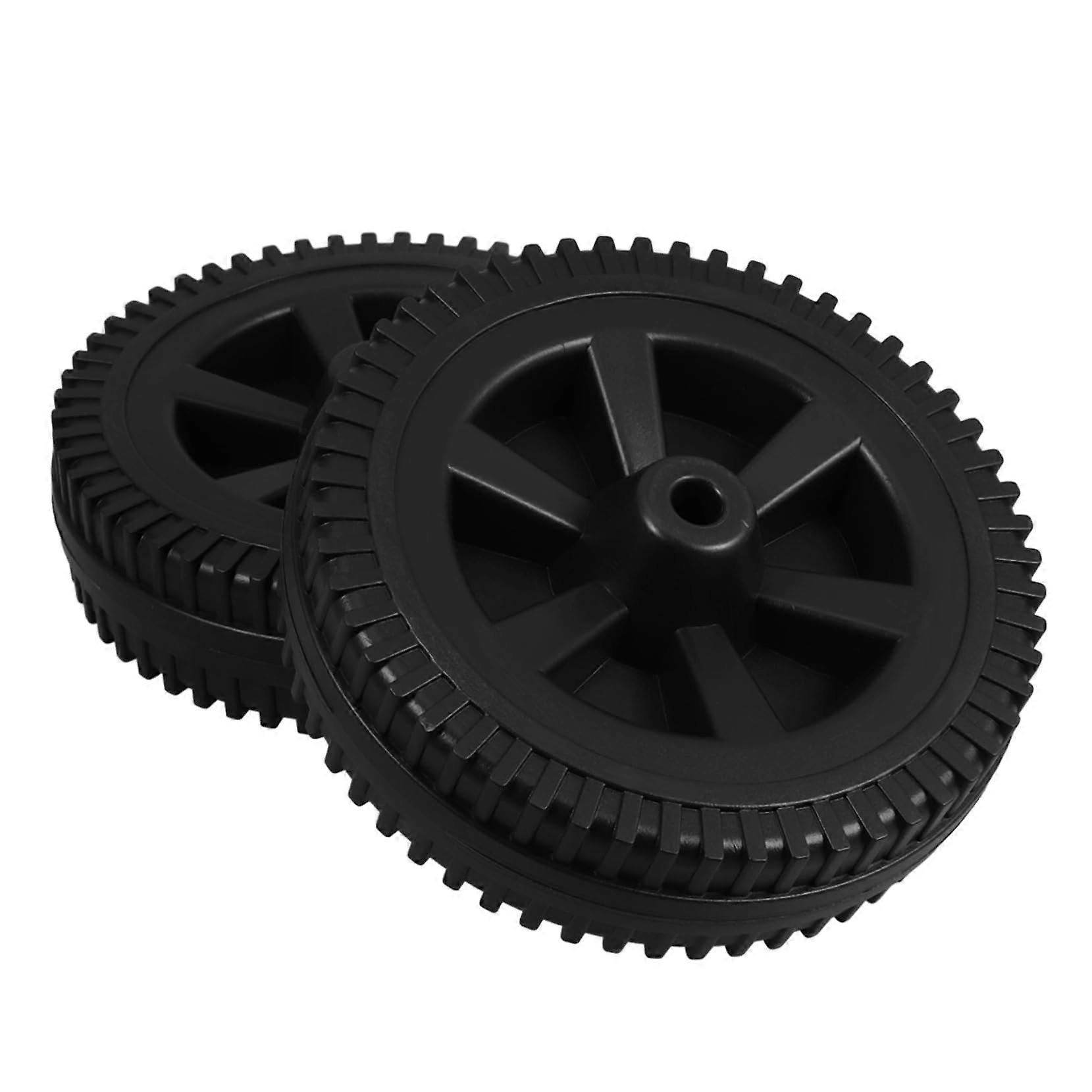 Grill Replacement Wheels 2pcs Heavy Duty BBQ Cart Wheel Kit with Durable Plastic Smooth Rolling Design
