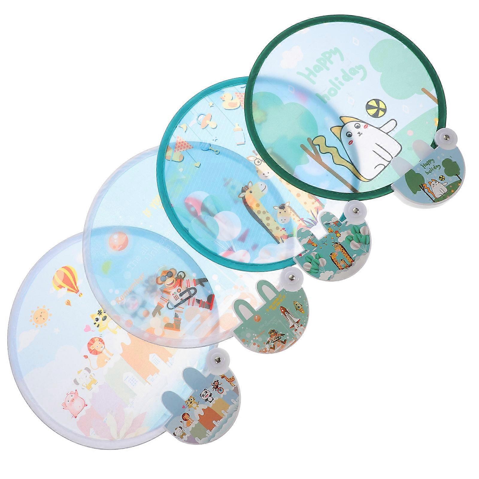 Children Cartoon Foldable Fan for Cooling Use 4Pcs with Assorted Color