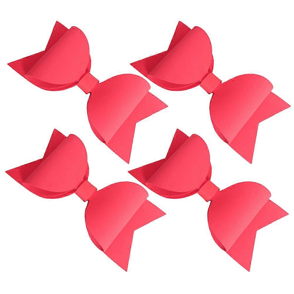 Christmas Tree Bowknot Decorations for DIY Use 4Pcs Red Eva Bows
