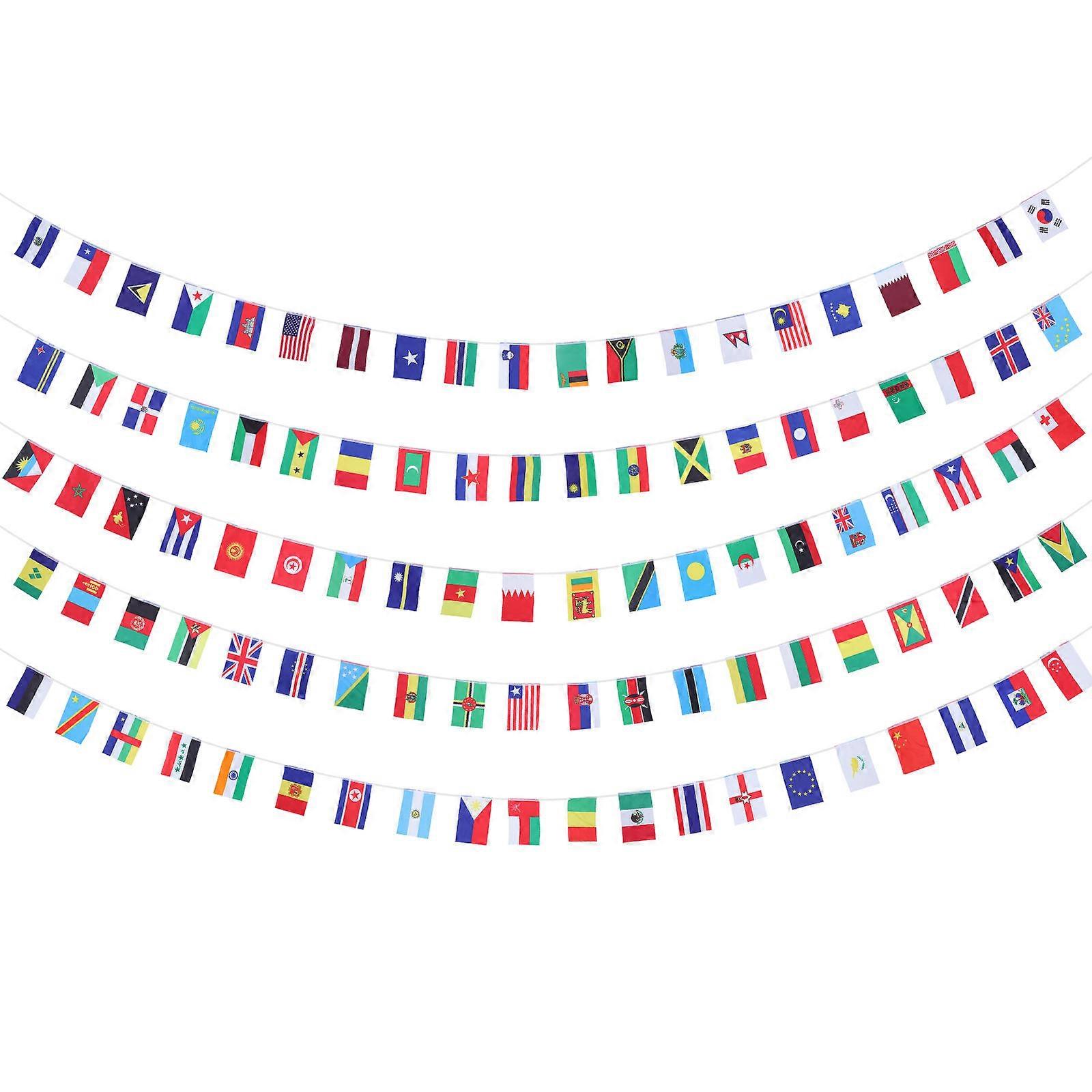 National Flag Banner 1Set for Decor Banner Flag 100 Countries String