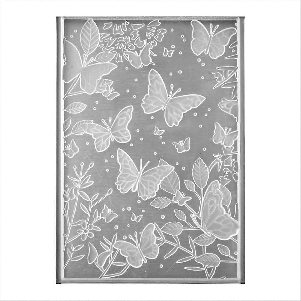 3D Embossing Folder,Textured Flower Leaf Butterfly Embossing Template