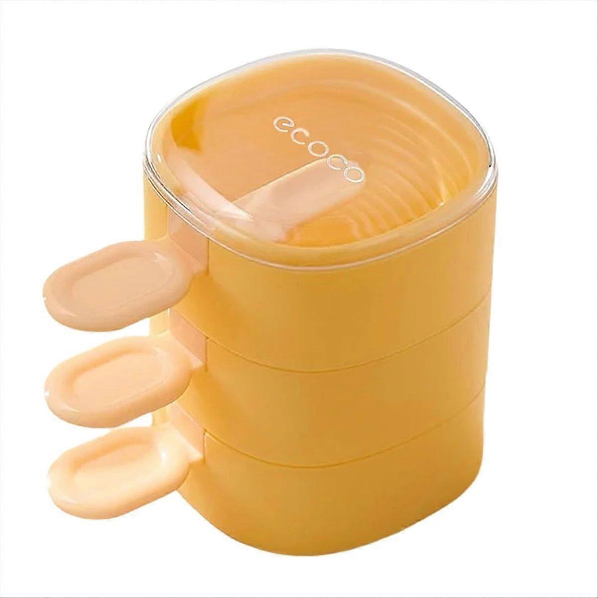  Creatives Multi-Layer Ice Cream Mold, Popsicle Mold Yellow