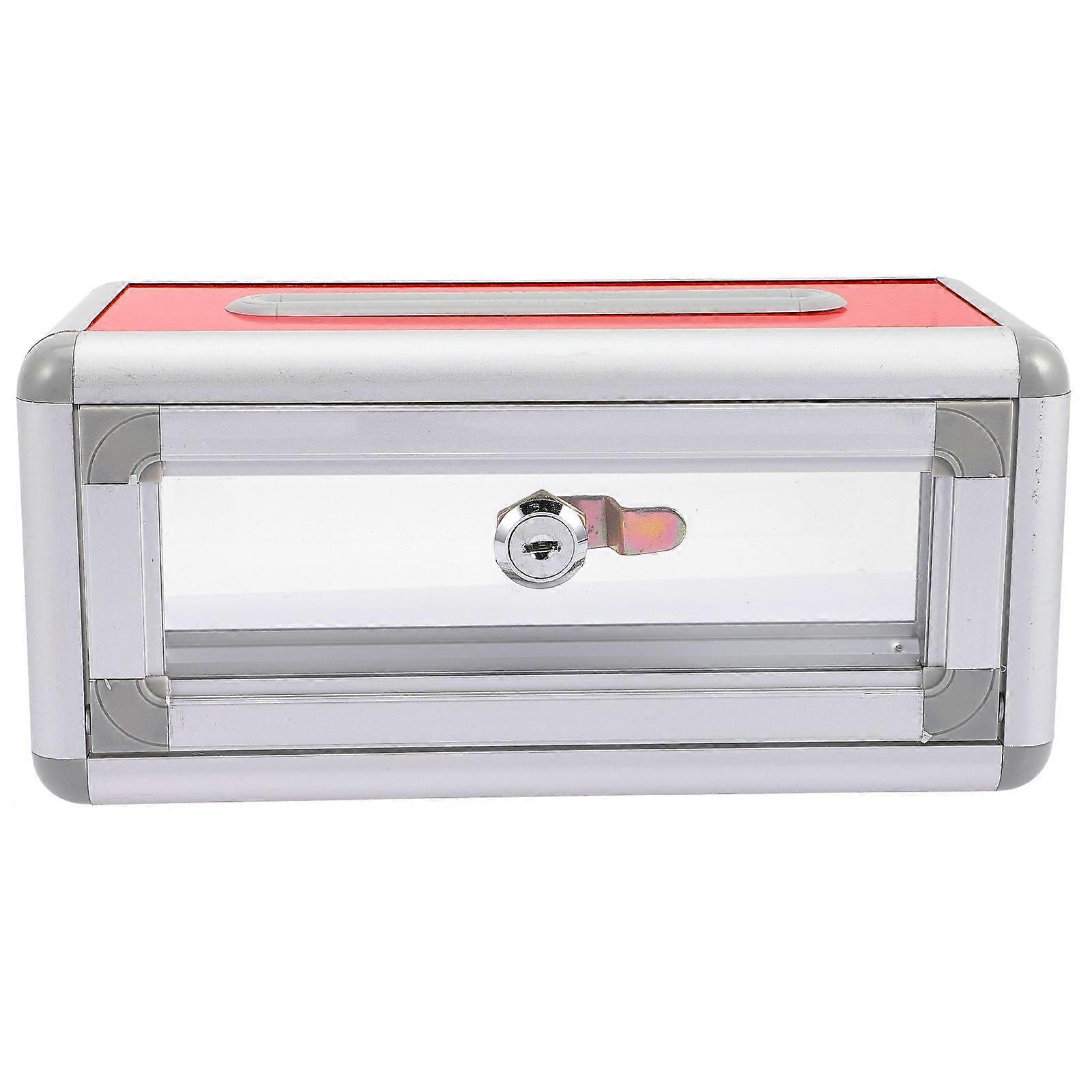 Rectangular Business Card Case For Conference Desk Use Silver 1Pack