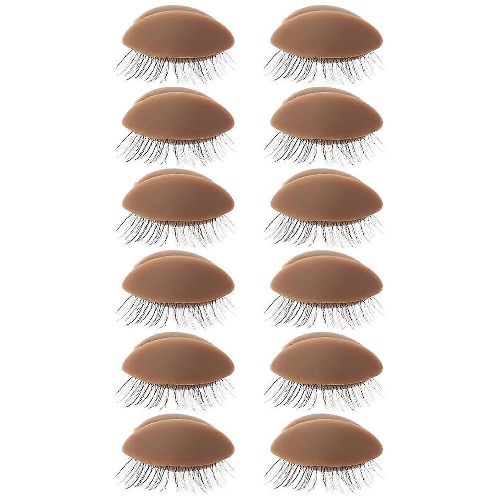 Makeup Practice Tool Replacement Eyelids for Lash Extension 12Pairs Pack