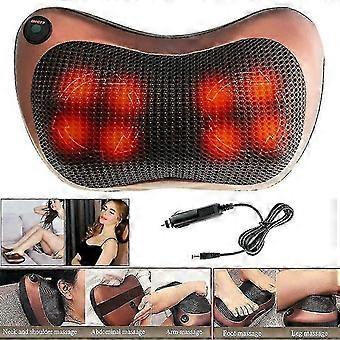 Almofada de massagem Shiatsu com aquecimento infravermelho para relaxamento do pescoço, ombros e costas.