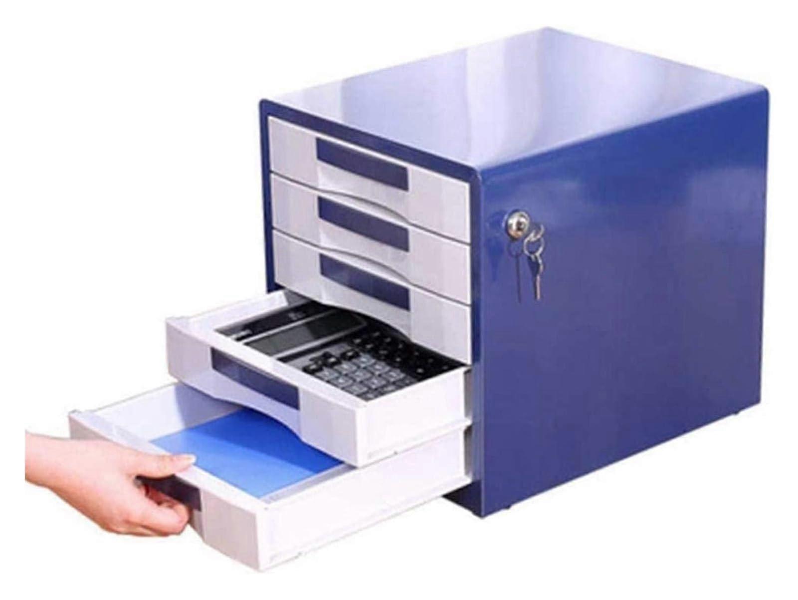 Lockable File Cabinet 5Layer Office Drawer Organizer with Secure Lock Design Durable Document Storage Box