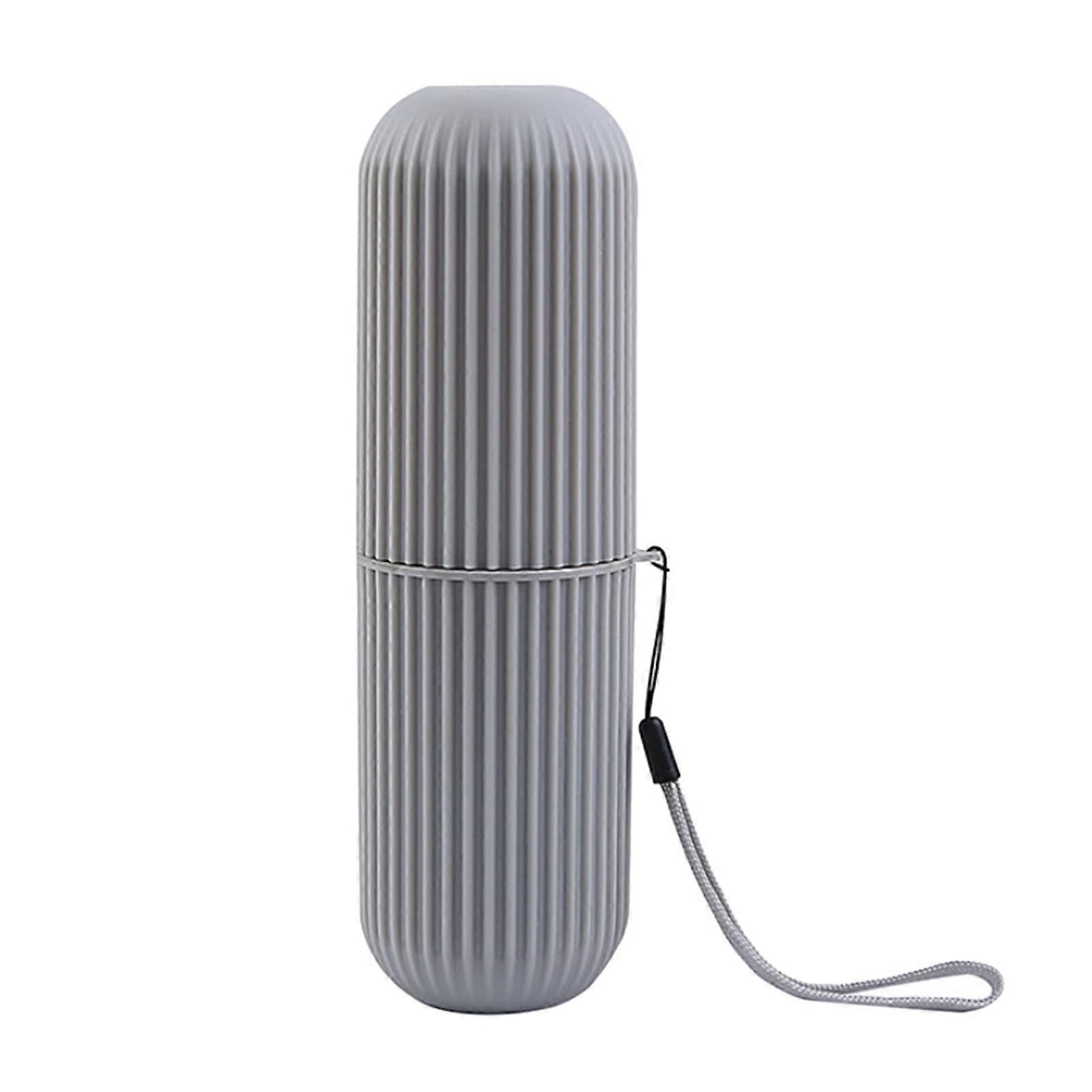 Toothbrush Travel Case with Toothpaste Holder, Durable Plastic Compact Organizer for Camping