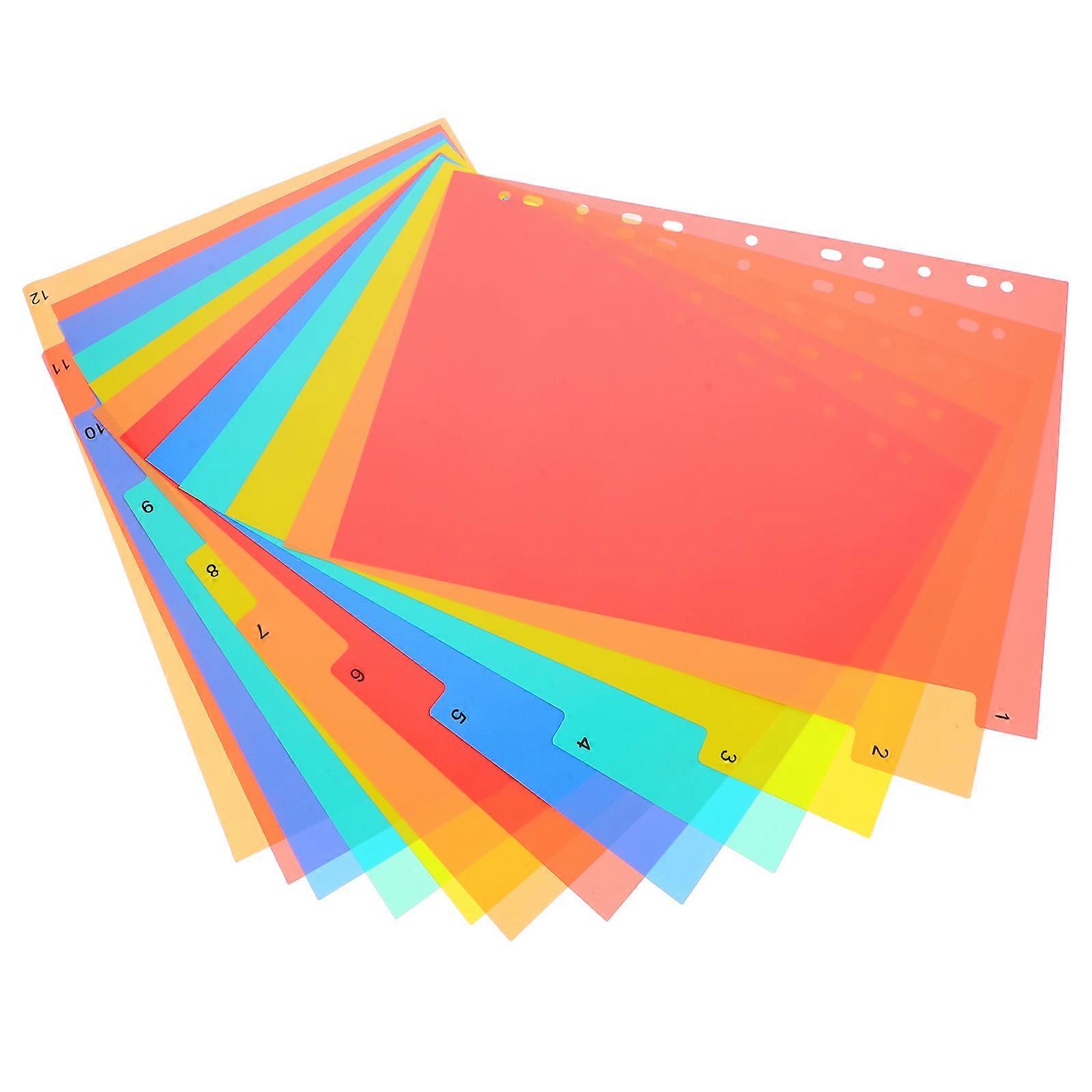 Plastic Binder Dividers for Notepad Tab Organization 3Pcs Red