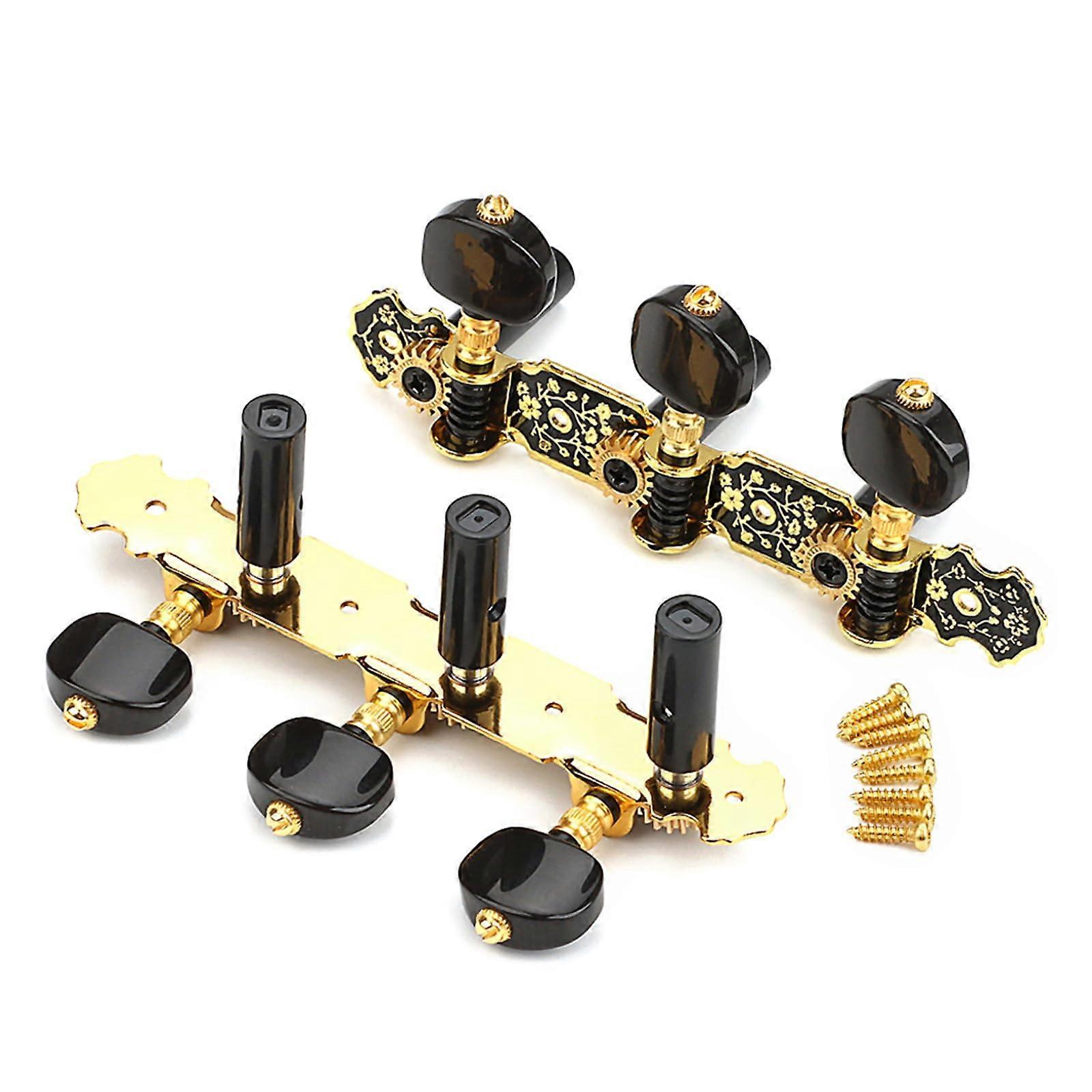 Classical Guitar Tuners 3L Replacement Set with Stable Tuning Control and Smooth Turning