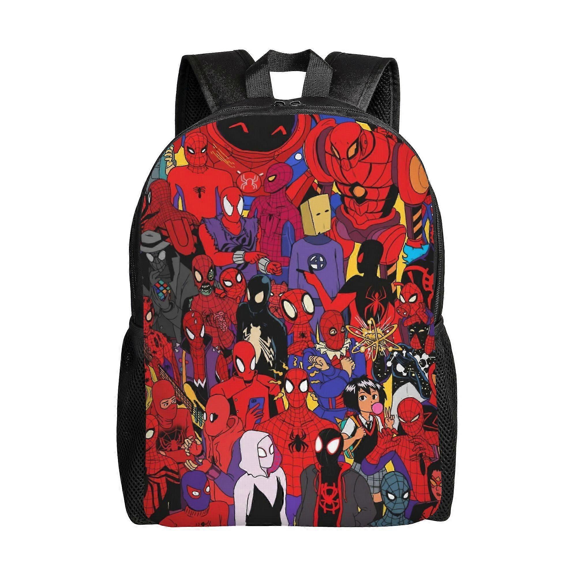 j4324 Spider Man Backpack, Adult Kids Simple Lightweight Casual Backpack for Children Student, Travel Backpack Laptop Backpack for College Work Campin