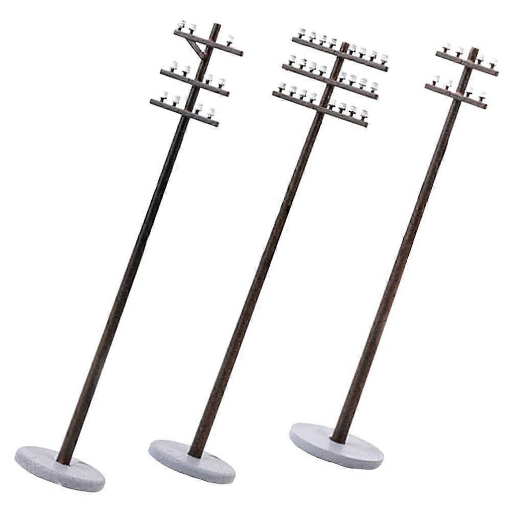 Mini Wire Pole Abs Cylindrical for Bonsai Diy Material 3Pcs