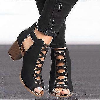 Sandal High-heeled Mouth High Heel Sandals Thick Heel