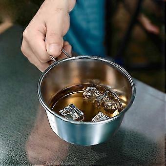 Outdoor Stainless Steel 450ml Sierra Bowl Tableware Portable Barbecue Hiking Camping Cup Picnic Cookware With Storage Bag