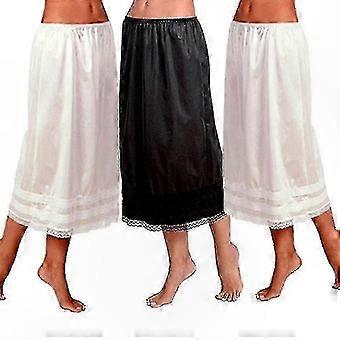 Sottogonna lunga da donna in pizzo bianco