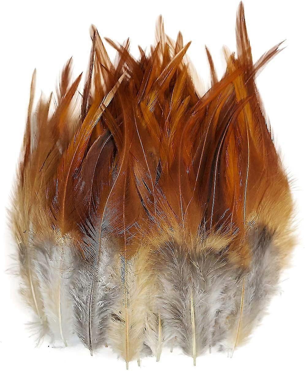 Craft Feathers Saddle Hackle Rooster For DIY Projects