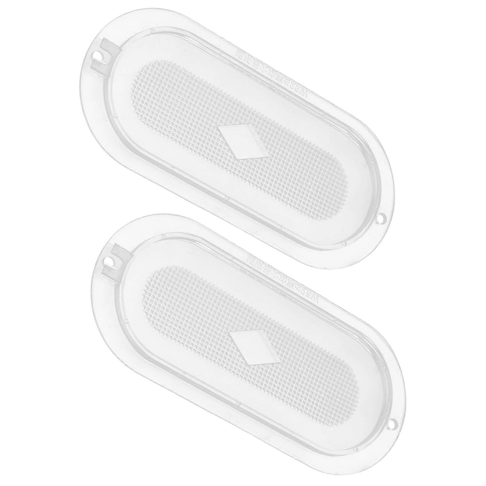 Plastic Range Hood Light Covers Transparent for Kitchen Replacement 1Pair