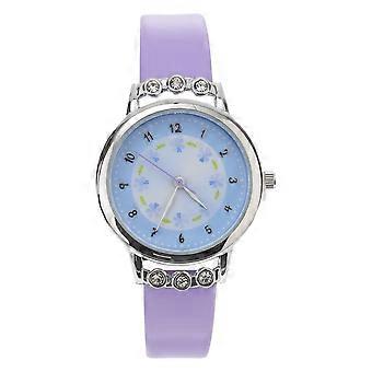 Kids Cartoon Watch Impermeabile Orologio da polso Al quarzo Orologio moda Cartoon Watch Viola