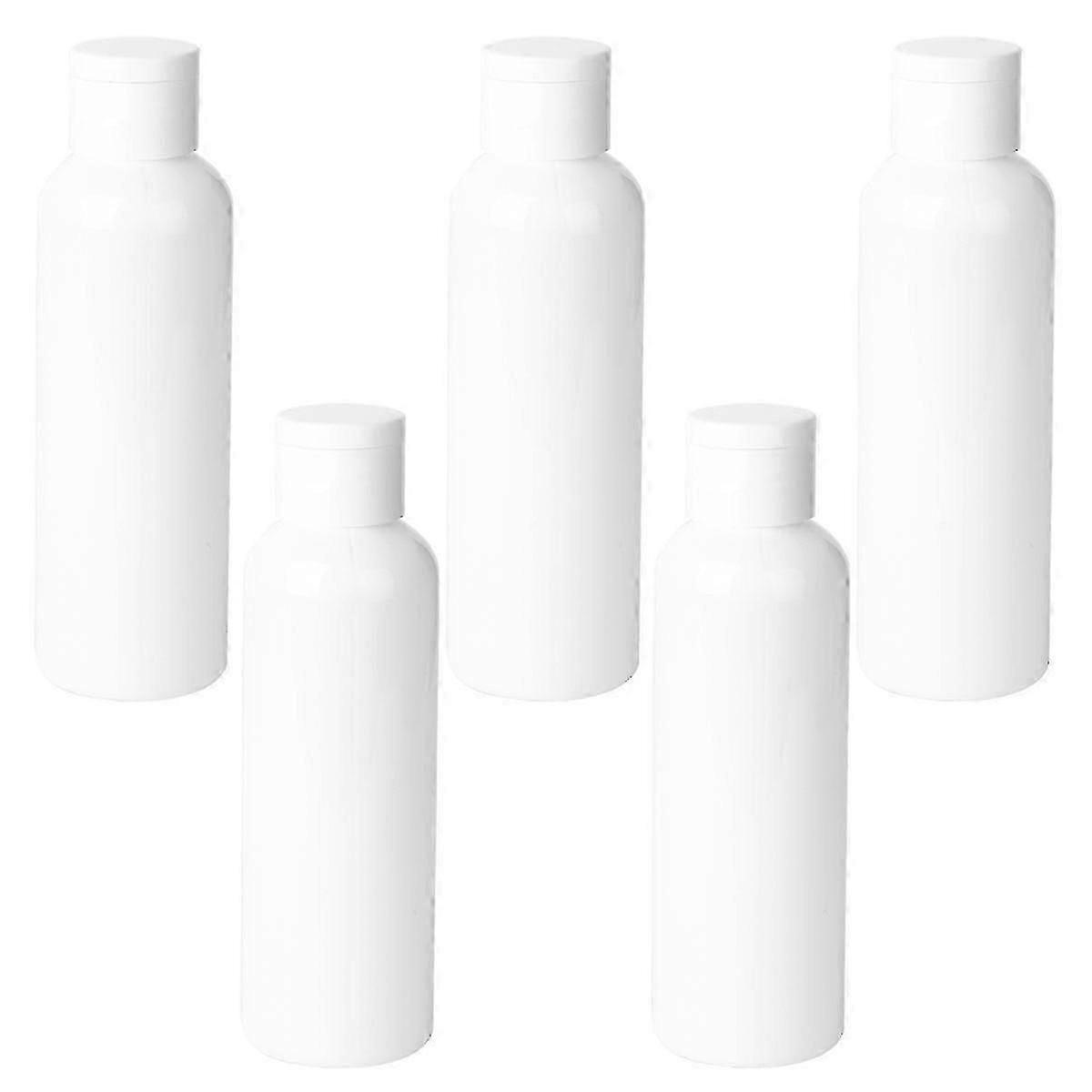 5 empty plastic storage bottles compatible with cosmetics (200 ml)
