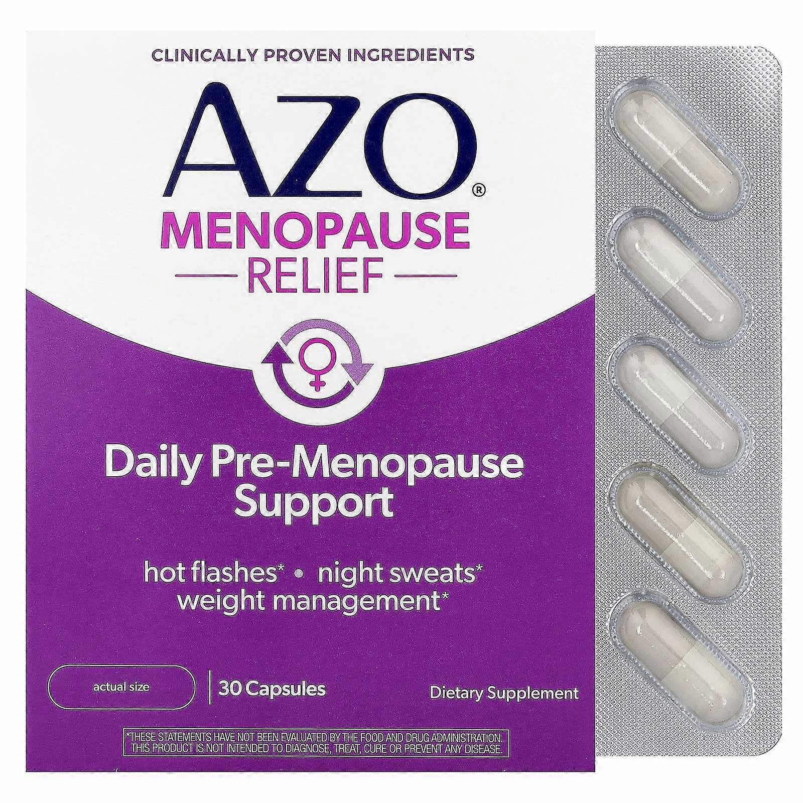 AZO, Menopause Relief, 30 Capsules