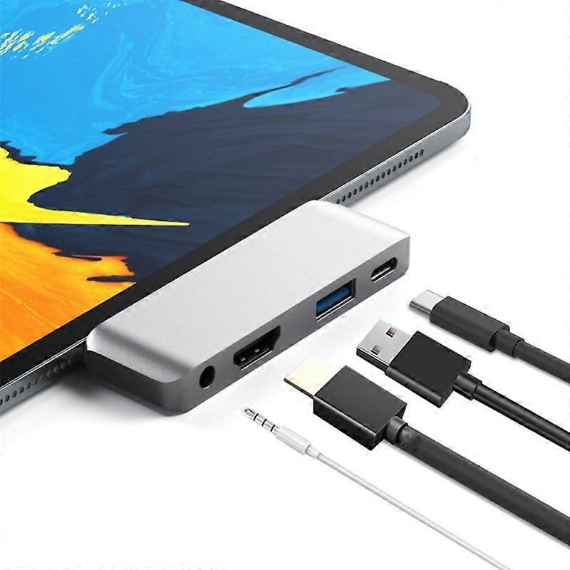 4 in 1 Type-/USB-C to HDMI aux USB PD multi function HD dock
