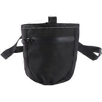Dog Treat Pouch Pet Snack Bag Hands Free Training Waist Bag Drawstring Carries Pet Toys Food Bag Pouch Professional Training Bag (Black)