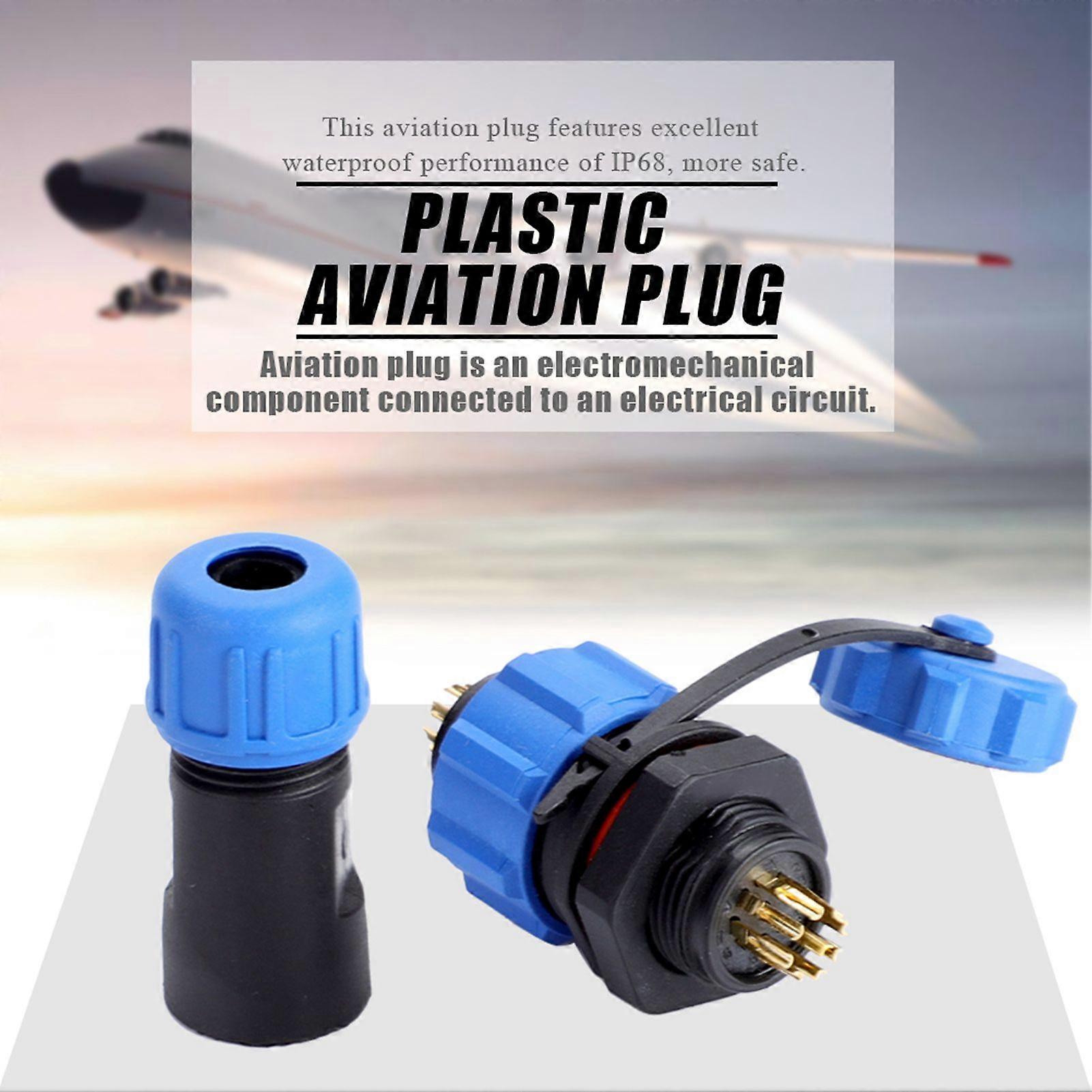 IP68 SP13 Waterproof Plug Socket Connector (9Pin)