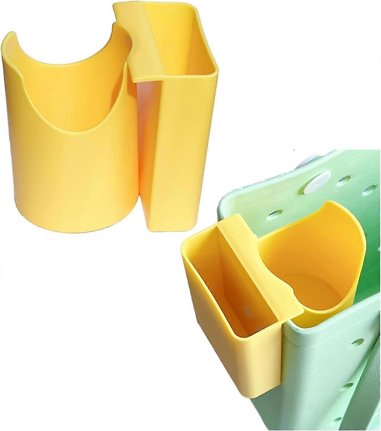 Yellow Cup and Phone Holder Compatible with Bogg Bag and Southern Beach Totes, Water Bottle Cup Holder for Bogg Bag Phone Holder for Bogg Bag Accessor