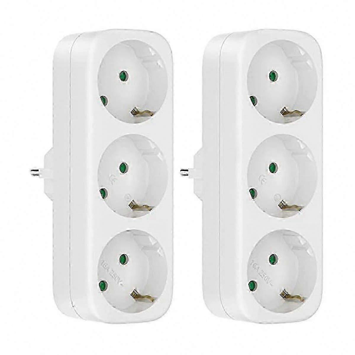 Multi Socket Without Cable, 250V/16A EU Plug Adapter, Portable Power Strip, 3680W Converter Socket