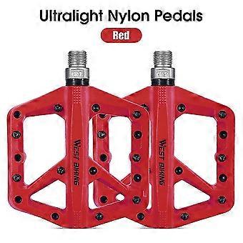 Vélo en nylon ultraléger 2 roulements scellés antidérapant imperméable à l’eau larges pédales de vélo accessoires de vélo