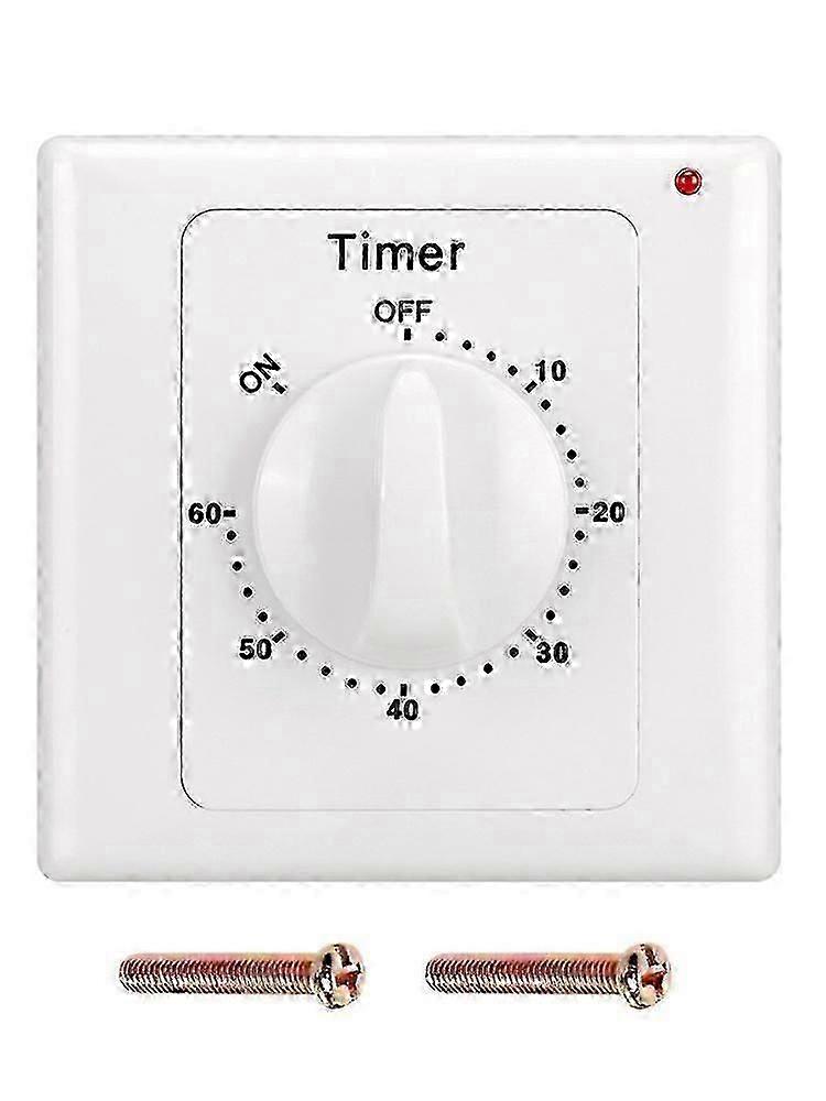 110V-240V High Percompatiblemance Pump Timer Switch Electronic Control Mechanical Countdown Socket Time Switch 86 Panel (60min)-CHENG FU